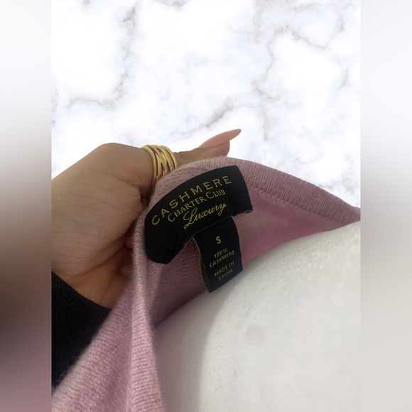 Cashmere Charter Club Pink Sweater - Picture 3 of 4